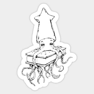 Squid Ice-cream Sandwich Sticker